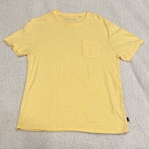 Lucky Brand Linen Short Sleeve Tee Light Yellow